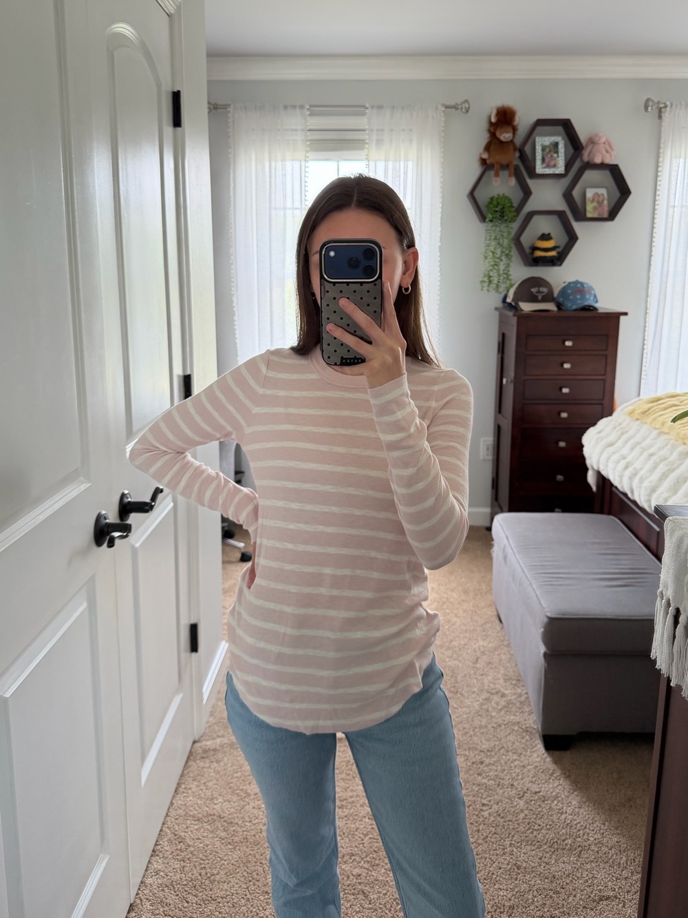 Aerie Soft & Sexy Long Sleeve Striped Tee